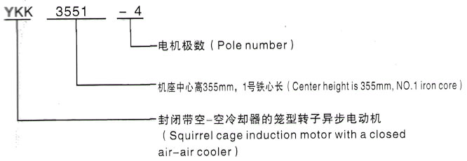 YKK系列(H355-1000)高压YKK5004-8/560KW三相异步电机西安泰富西玛电机型号说明